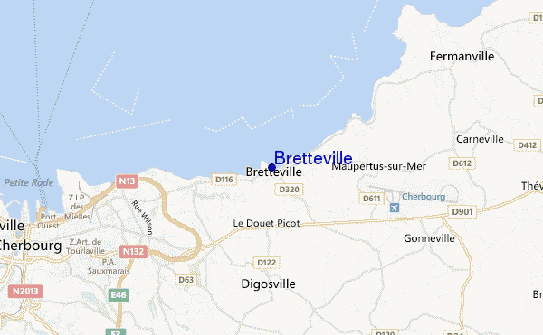 mapa de localização de Bretteville