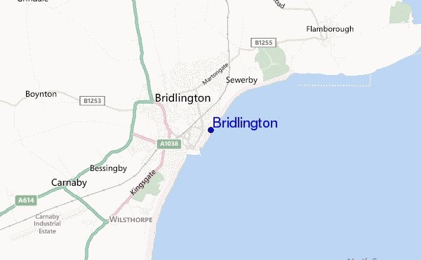 mapa de localização de Bridlington
