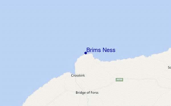 mapa de localização de Brims Ness