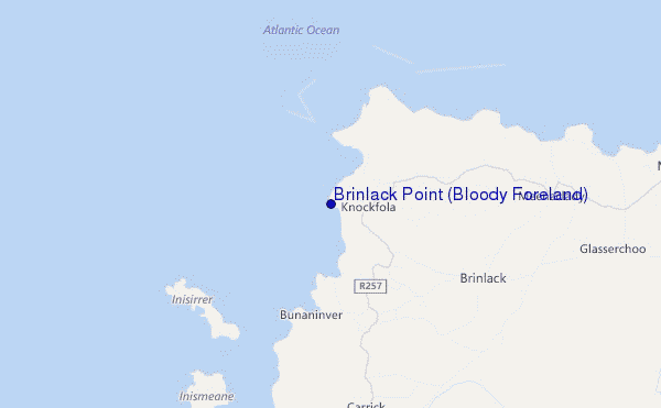 mapa de localização de Brinlack Point (Bloody Foreland)
