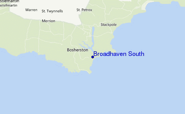 mapa de localização de Broadhaven South