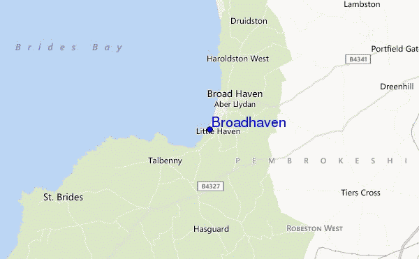 mapa de localização de Broadhaven