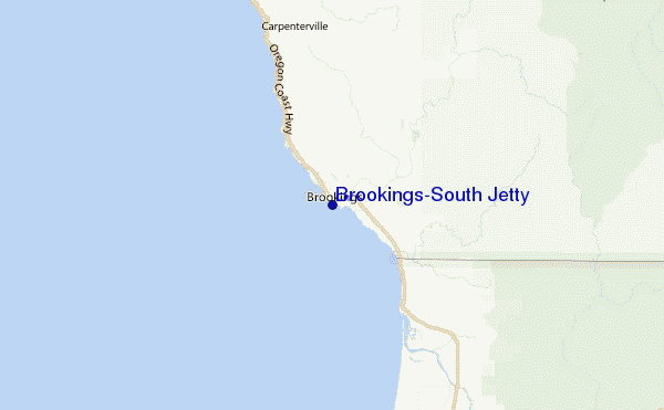 Brookings/South Jetty Location Map
