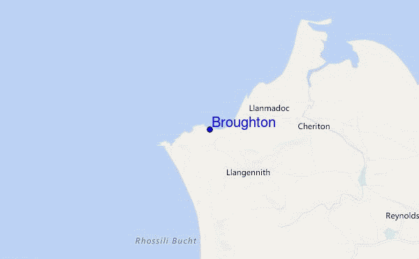 mapa de localização de Broughton