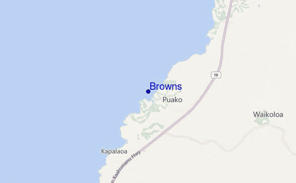 mapa de localização de Browns