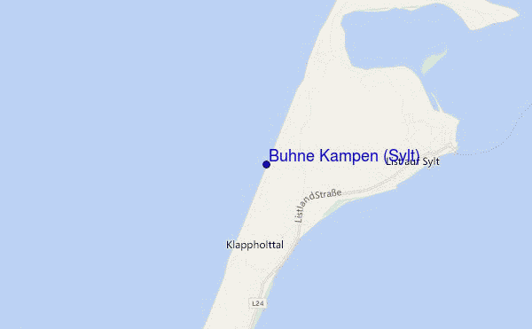 mapa de localização de Buhne Kampen (Sylt)
