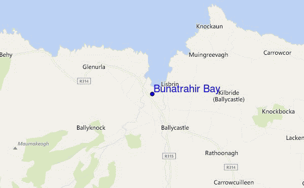 mapa de localização de Bunatrahir Bay