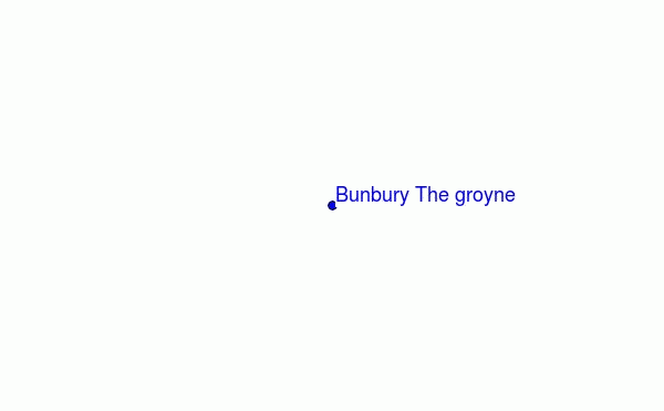 mapa de localização de Bunbury The groyne