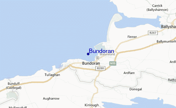 mapa de localização de Bundoran