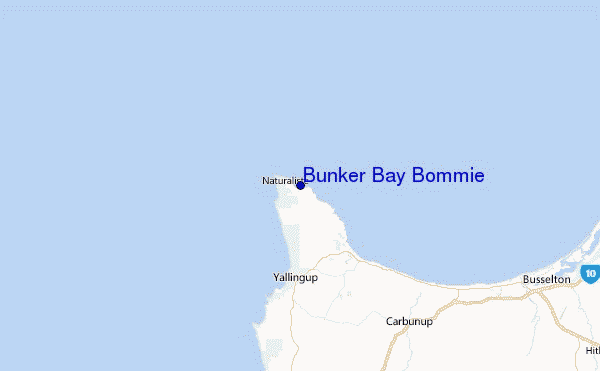 Bunker Bay Bommie Location Map