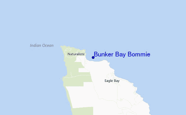 mapa de localização de Bunker Bay Bommie