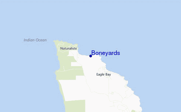 mapa de localização de Boneyards
