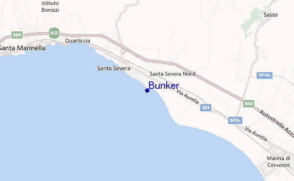mapa de localização de Bunker