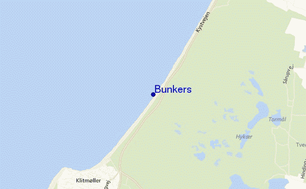 mapa de localização de Bunkers