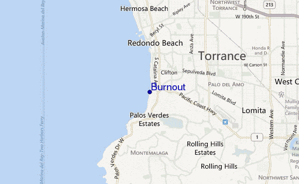 mapa de localização de Burnout
