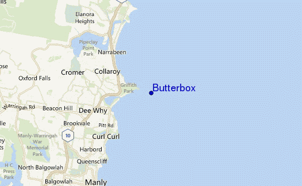 mapa de localização de Butterbox