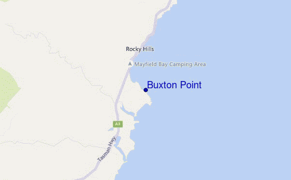 mapa de localização de Buxton Point
