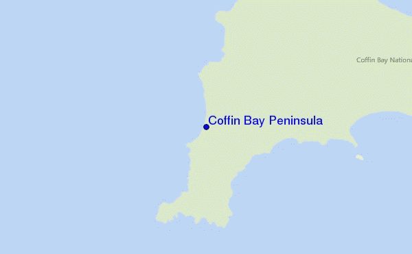 mapa de localização de Coffin Bay Peninsula