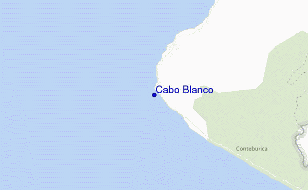 mapa de localização de Cabo Blanco