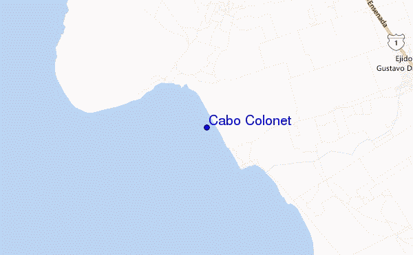 mapa de localização de Cabo Colonet
