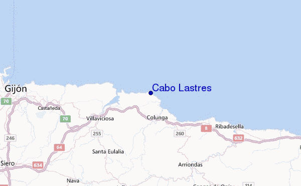 Cabo Lastres Location Map