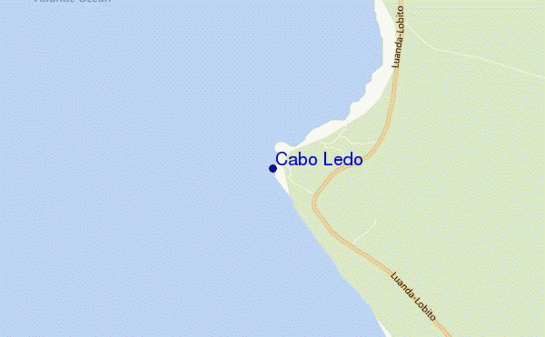 mapa de localização de Cabo Ledo