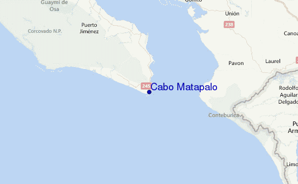 Cabo Matapalo Location Map