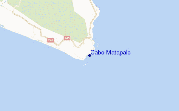 mapa de localização de Cabo Matapalo