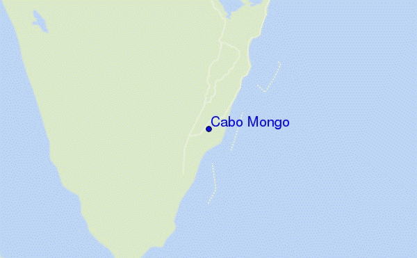 mapa de localização de Cabo Mongo