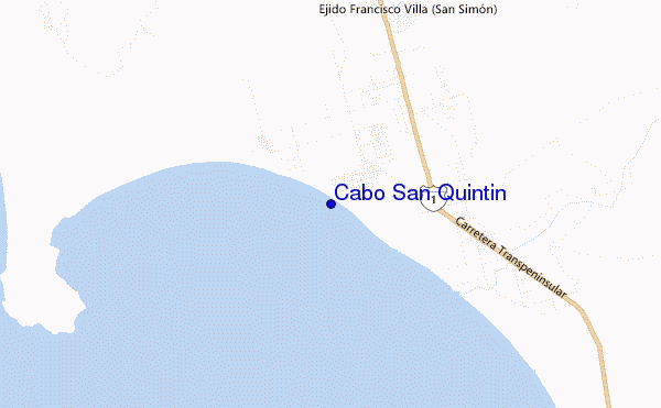 mapa de localização de Cabo San Quintin
