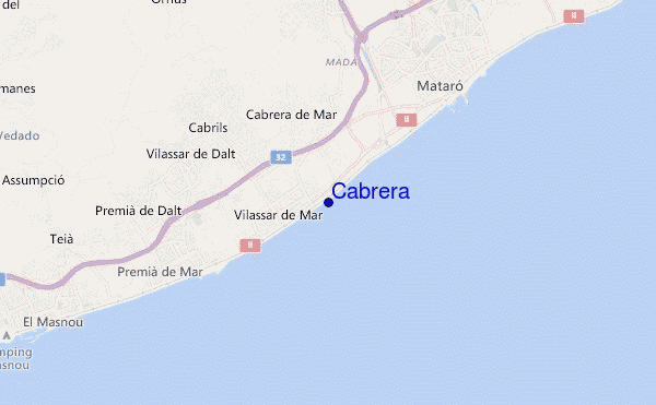 mapa de localização de Cabrera