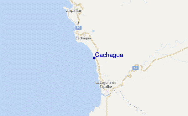 mapa de localização de Cachagua
