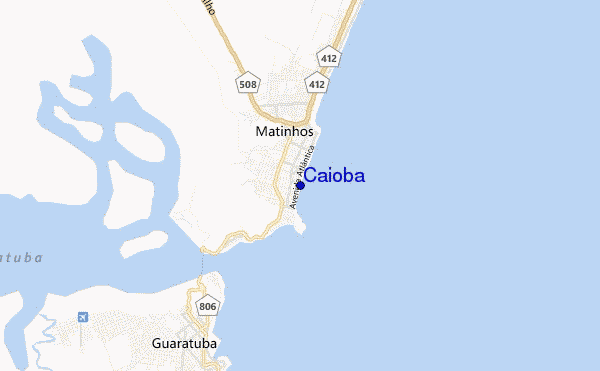 mapa de localização de Caioba