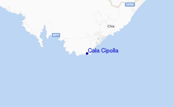 mapa de localização de Cala Cipolla