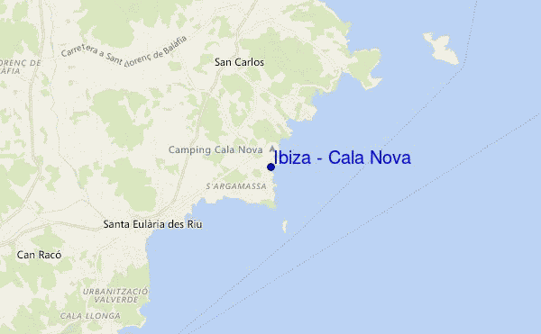 mapa de localização de Ibiza - Cala Nova
