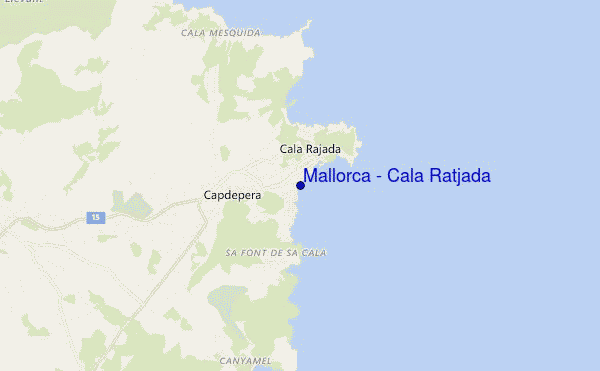 mapa de localização de Mallorca - Cala Ratjada
