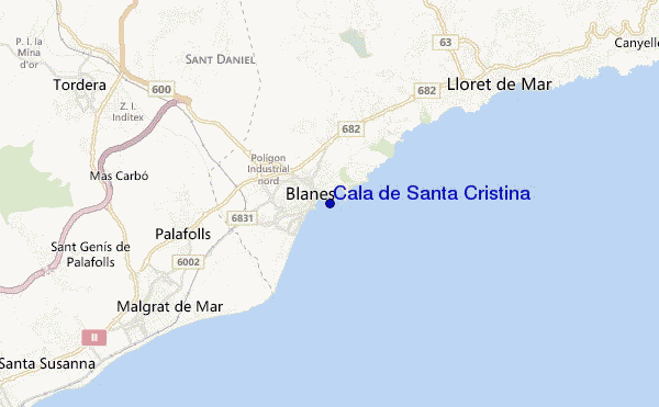 mapa de localização de Cala de Santa Cristina