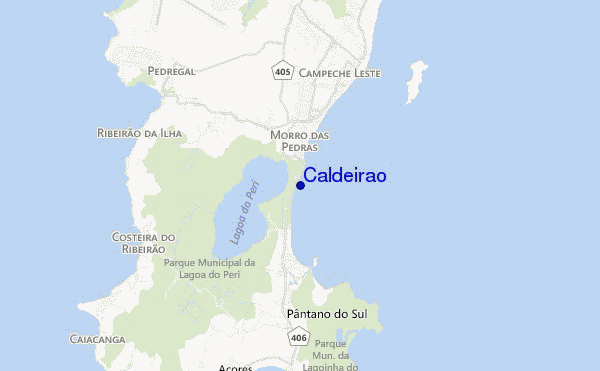 mapa de localização de Caldeirao