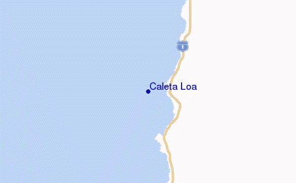 mapa de localização de Caleta Loa