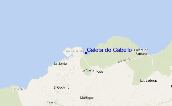 mapa de localização de Caleta de Cabello