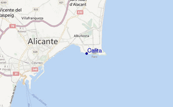 mapa de localização de Calita