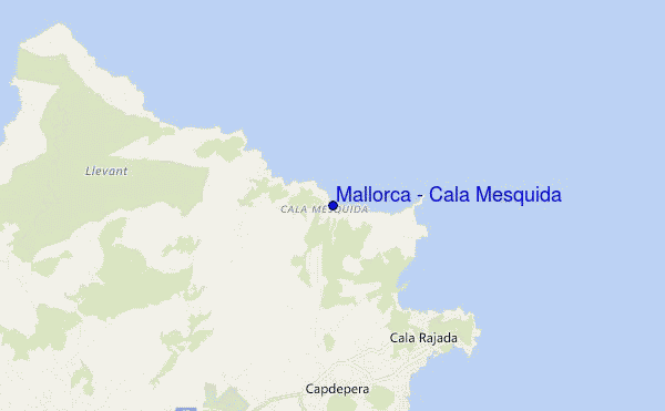mapa de localização de Mallorca - Cala Mesquida