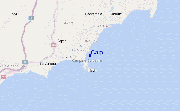 mapa de localização de Calp