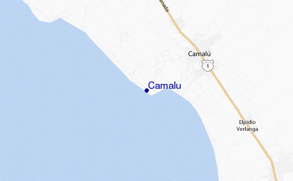 mapa de localização de Camalu