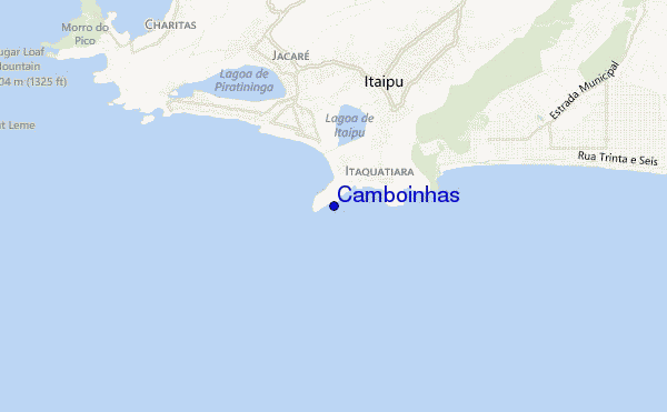 mapa de localização de Camboinhas