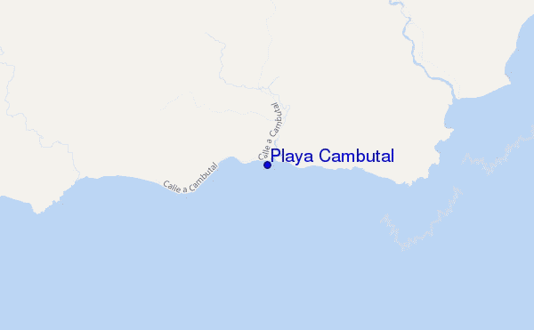 mapa de localização de Playa Cambutal