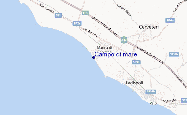 mapa de localização de Campo di mare
