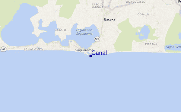 mapa de localização de Canal