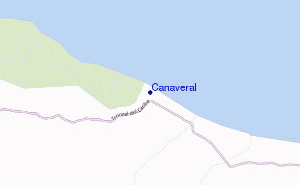 mapa de localização de Cañaveral