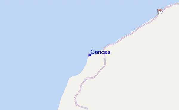 mapa de localização de Cancas